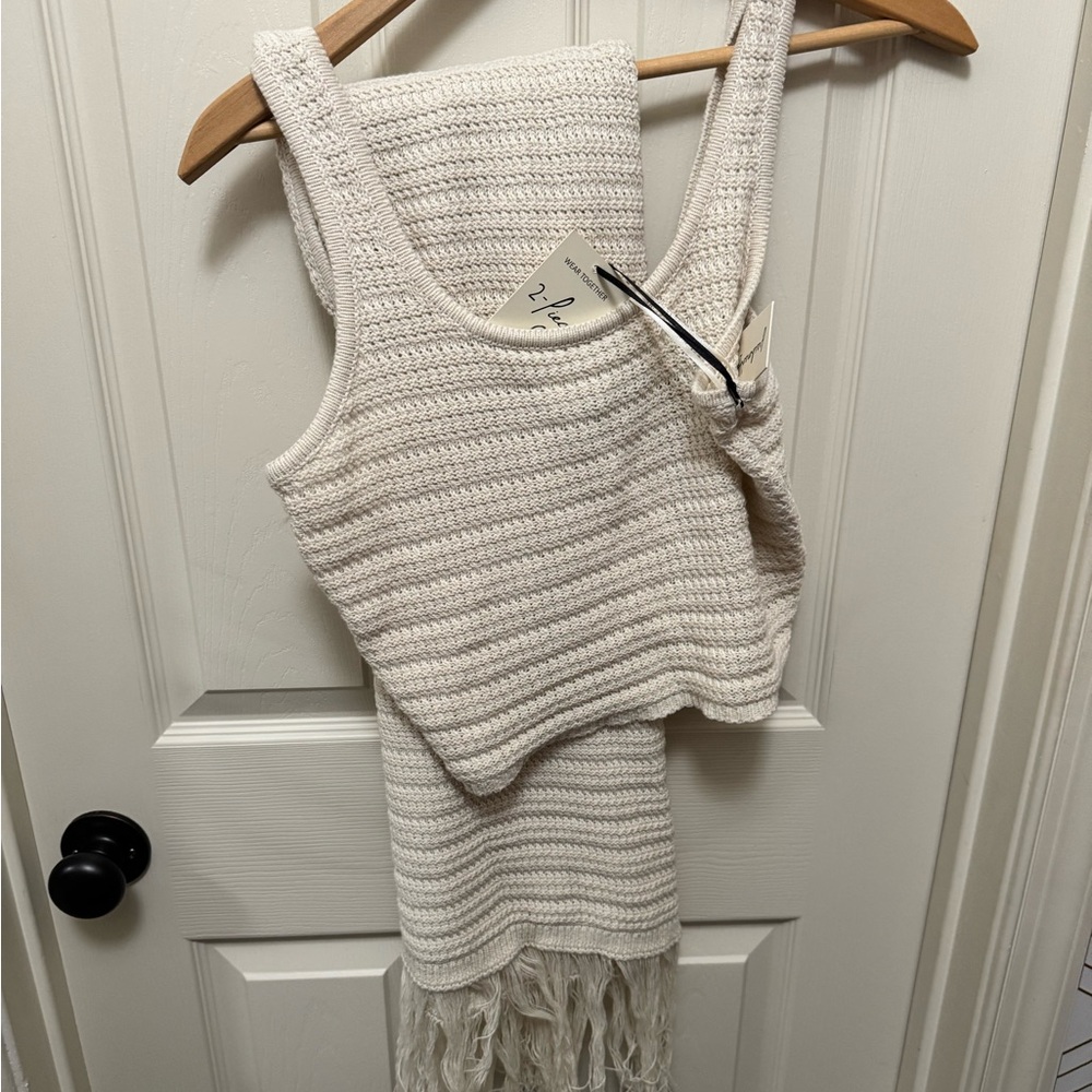 Cream Knit set
